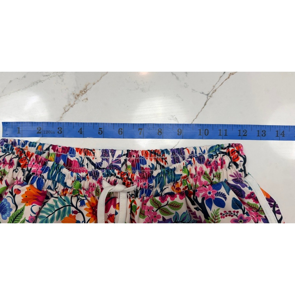 Jess Lea Womens Floral Shorts Multicolor Elastic Waist Drawstring Small - Picture 4 of 8